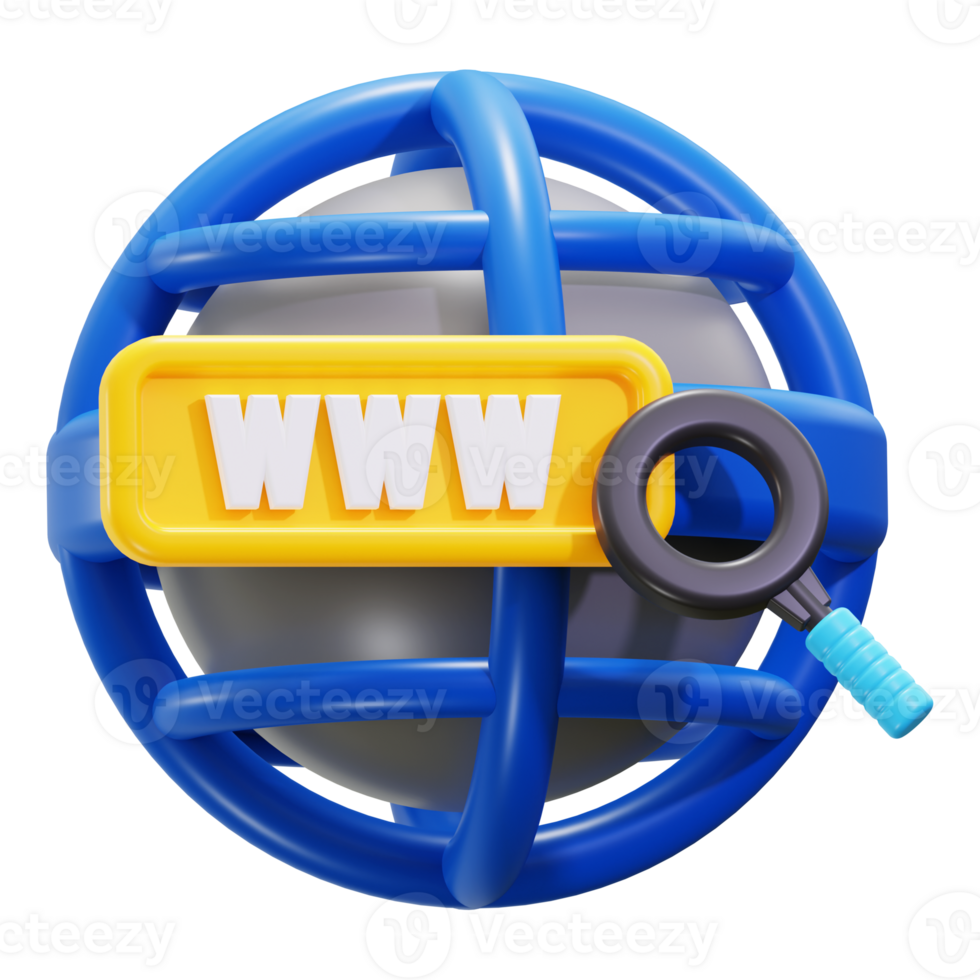3d Internet Access icon. stylized simple 3d png