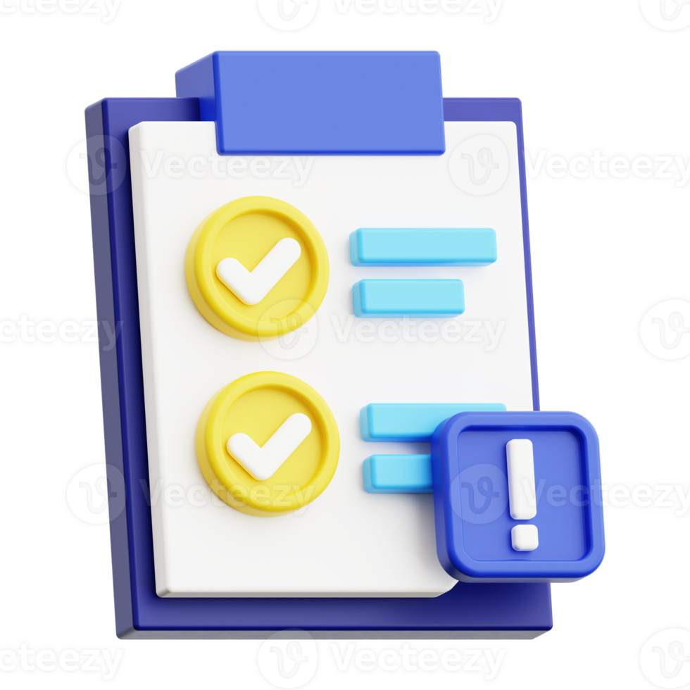 3d evaluation icon. Suitable for presentations, websites, or task related designs png