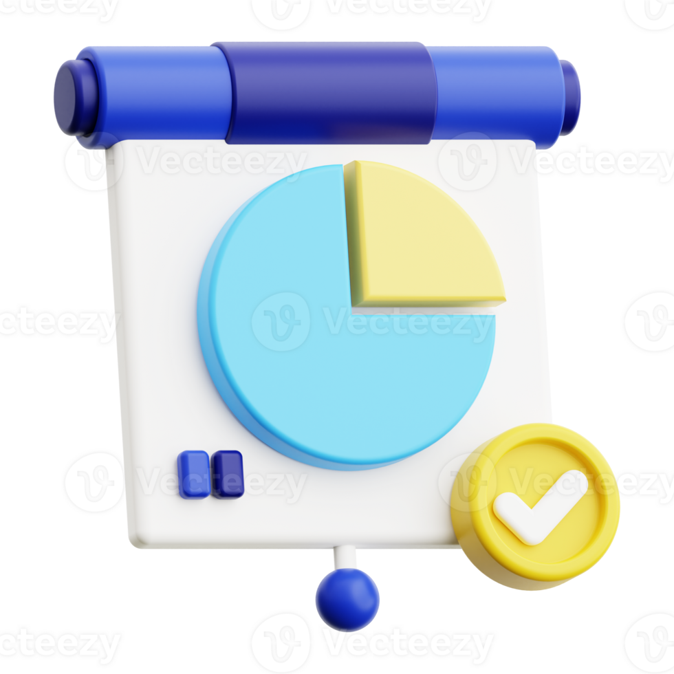 3d presentation icon. Perfect for presentations and business reports png