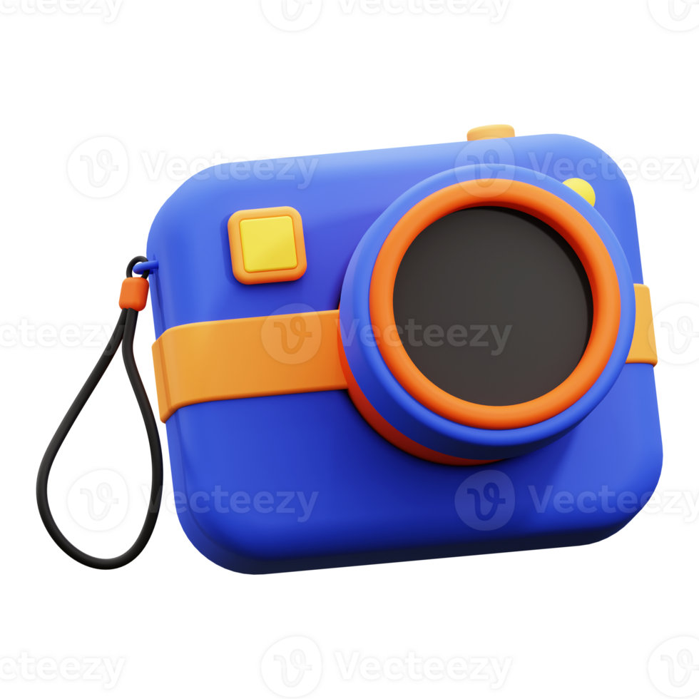 3d pocket camera icon. ideal for photography blogs, social media posts, and design related projects with a pop of color png