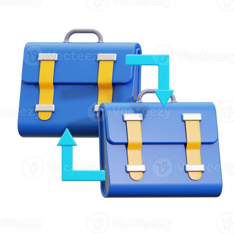 3d Business to Business icon. ideal for business concepts, travel, organization, and financial themes png