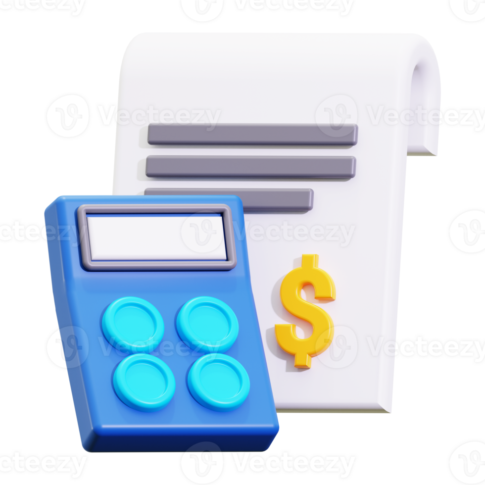 3d calculate the budget icon. displaying financial calculations. Suitable for finance, accounting, budgeting concepts in design png