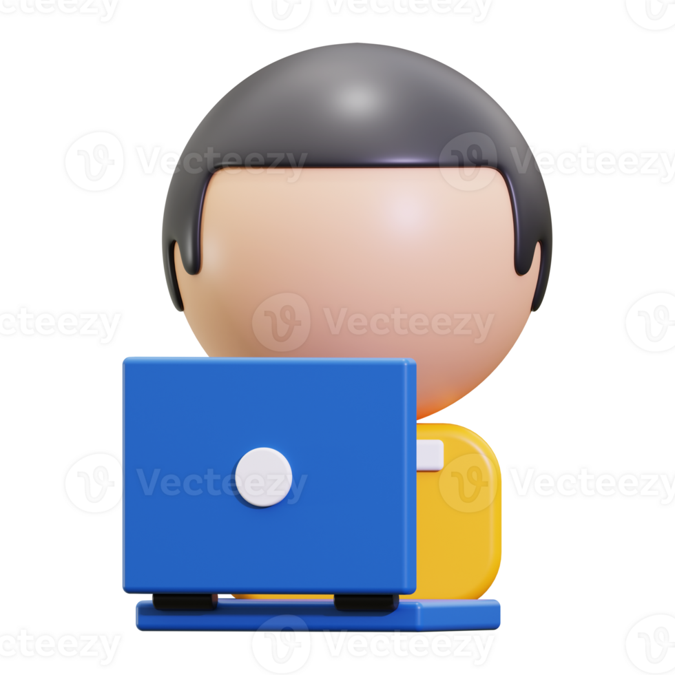 3d digitaal nomade icoon. geschikt voor technologie blogs, sociaal media berichten, en digitaal afzet materialen png