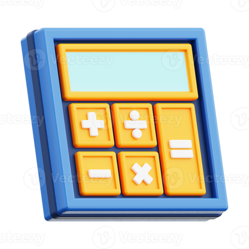 3d Calculator icon. suitable for financial concepts, accounting websites, educational materials, business presentations, and office related designs png