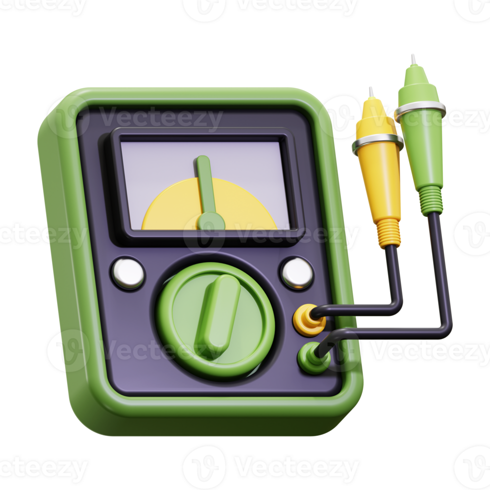 3d Voltmeter icon. perfect for tech, science, engineering concepts png