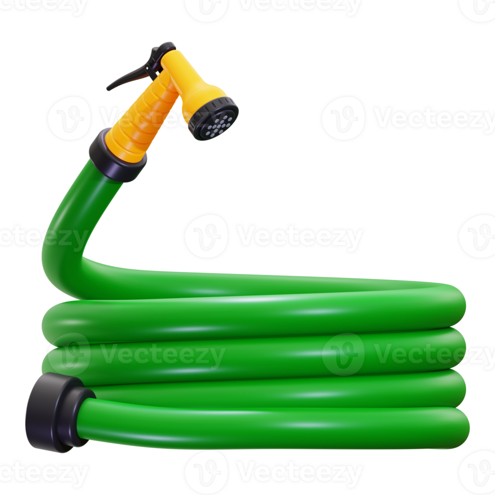 3d Hose Spray icon. Suitable for gardening, outdoor, water conservation, and landscape design concepts png