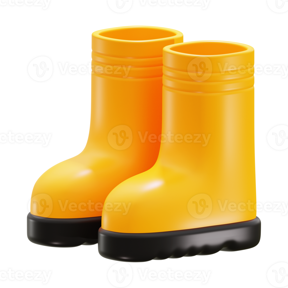 3d Gardening Boot icon. suitable for outdoor lifestyle and fashion themed designs, footwear advertisements, and website banners png