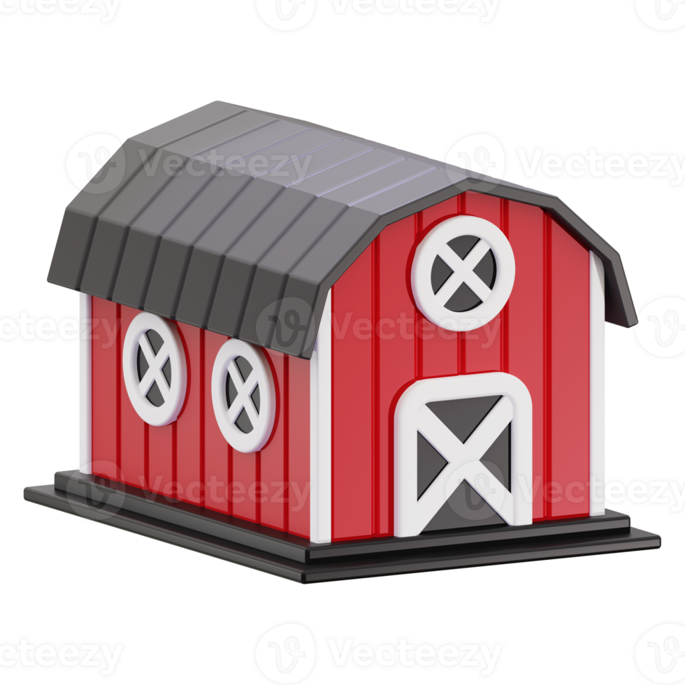 3d Barn House icon. Suitable for rural or farm related designs, backgrounds, and advertisements png