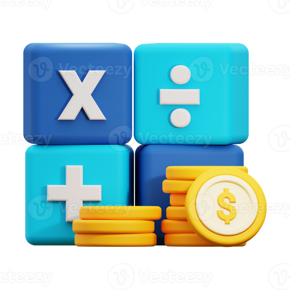 3d finance management icon. Suitable for financial and educational concepts in design projects png
