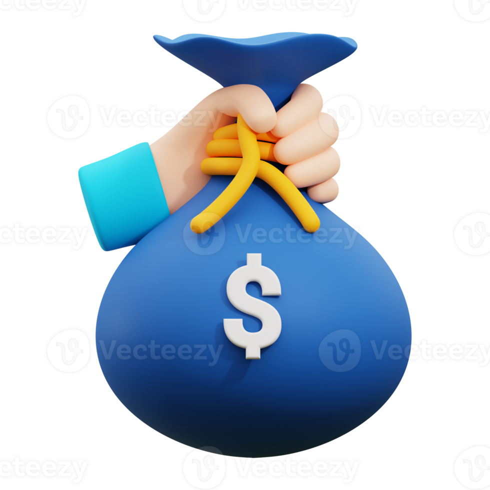 3d business income icon. Suitable for finance, saving, investment concepts in need of a visual representation png