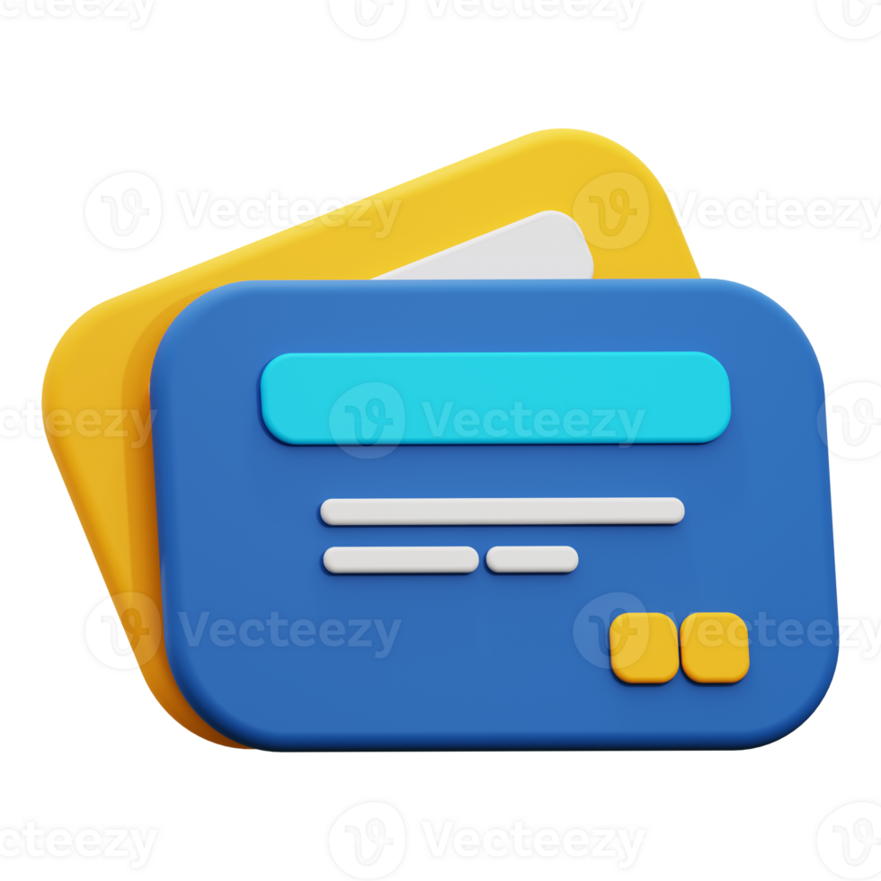 3d credit card icon. suitable for financial concepts, money withdrawal, finance technology, and currency transactions png