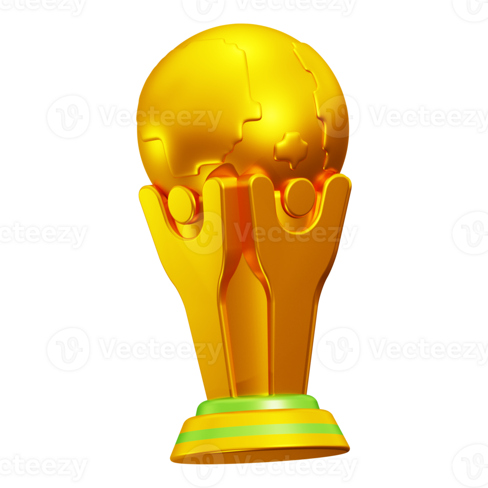 3d Fifa Trophy icon. Perfect for recognizing achievement and success in a global context png