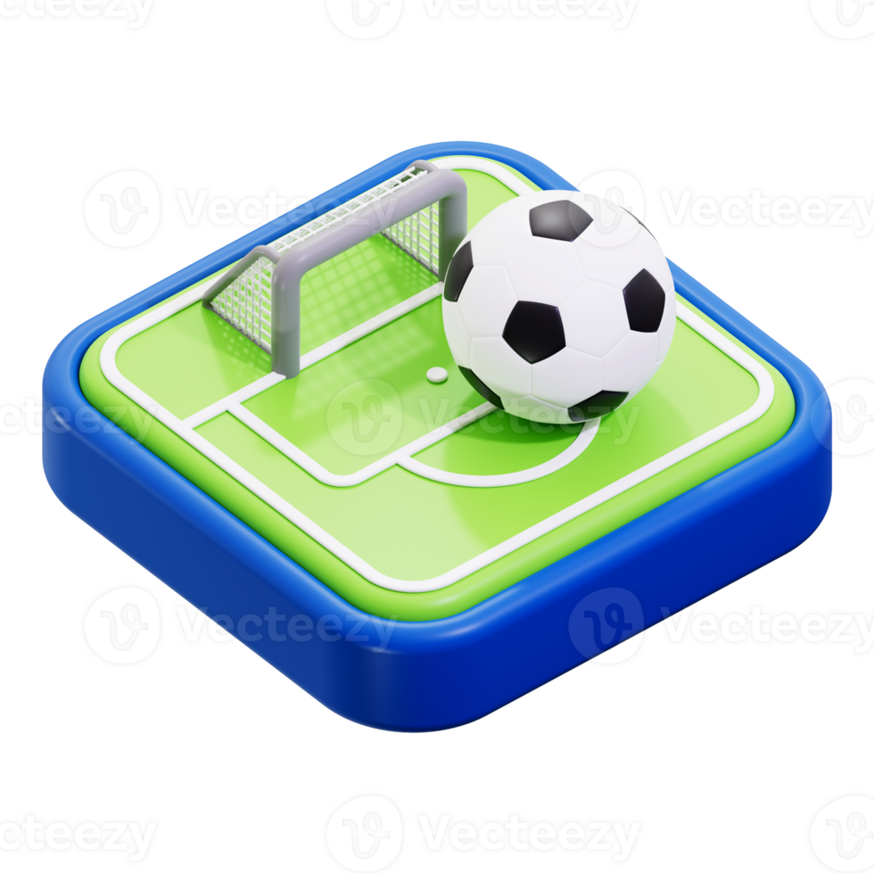 3d Football icon. perfect for sports or fitness related designs, flyers, or social media posts png