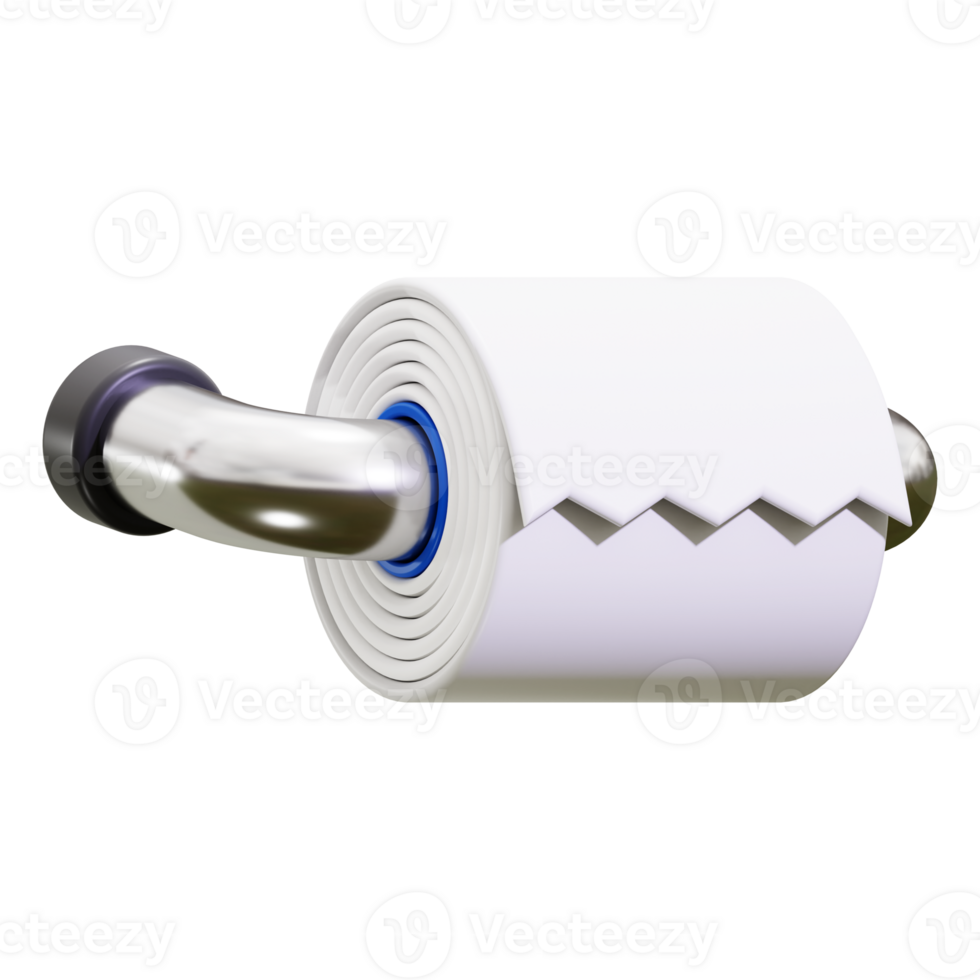 3d Toilet Paper icon. Suitable for bathroom product advertisements and hygiene related designs png