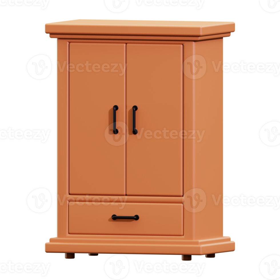 3d cabinet drawer icon. perfect for home organization or furniture design projects png