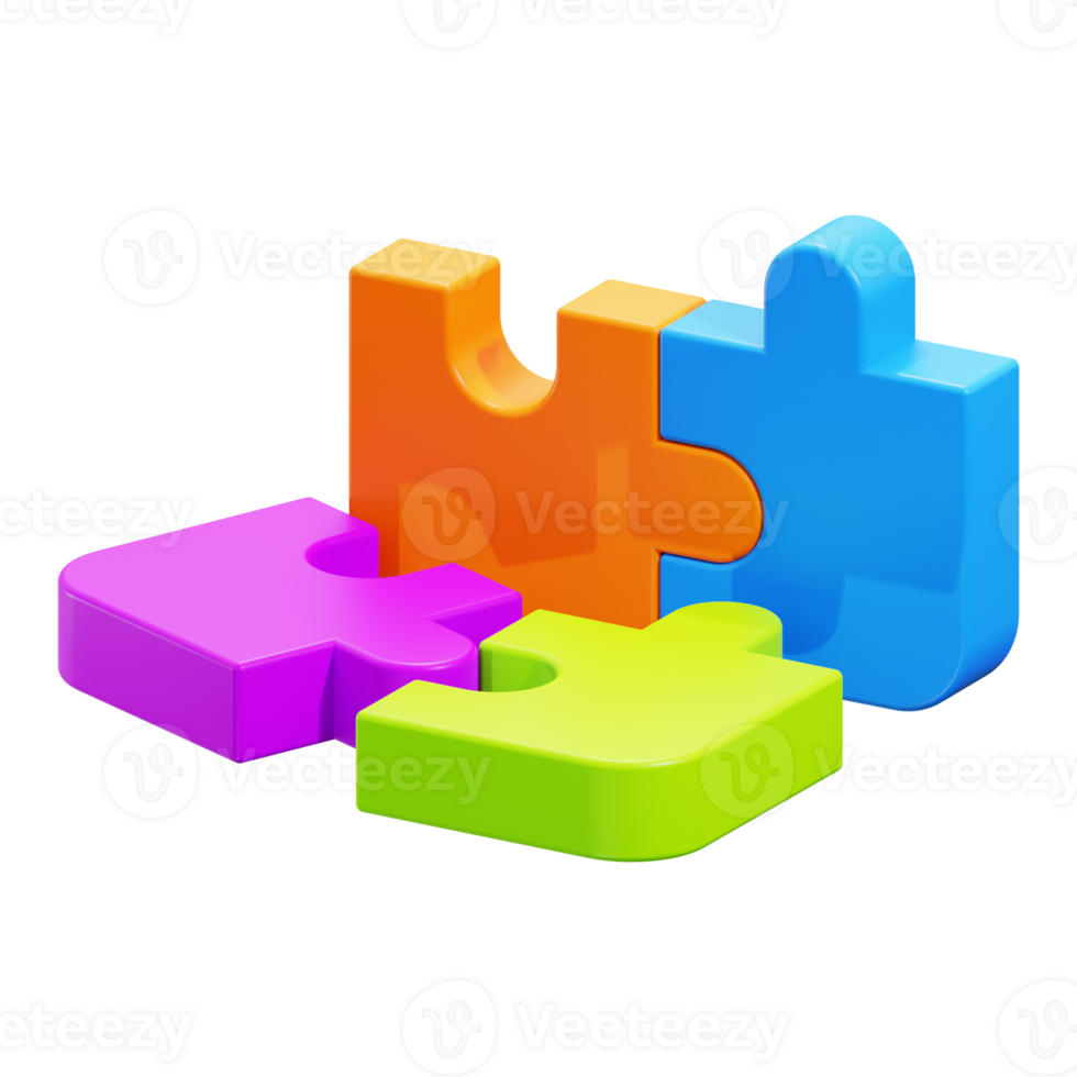 3d Puzzle Game icon. Suitable for educational materials, team building concepts png