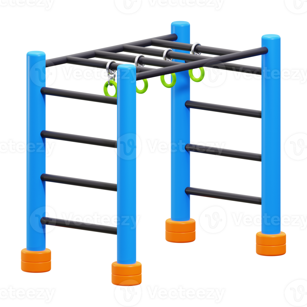 3d Monkey Bars icon. Suitable for illustrating outdoor recreational spaces in children's books or websites png