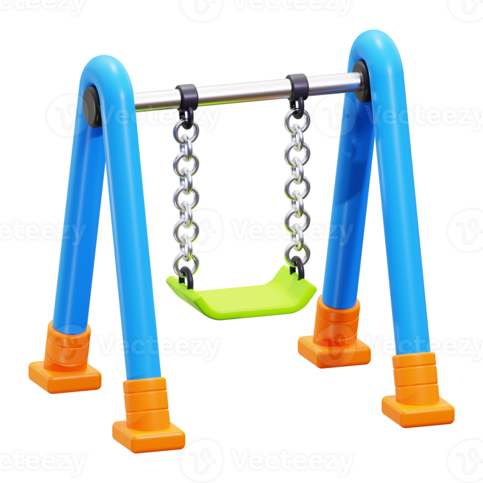 3d Swing Set icon. Perfect for playground, recreation, outdoor, childhood themed designs such as posters or brochures png