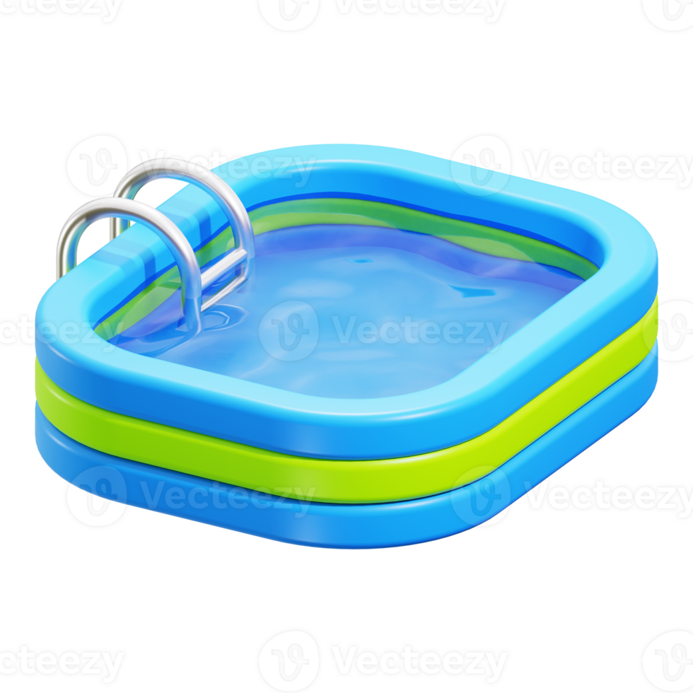 3d Swimming Pool icon. ideal for summer fun in the backyard or for product promotion campaigns png