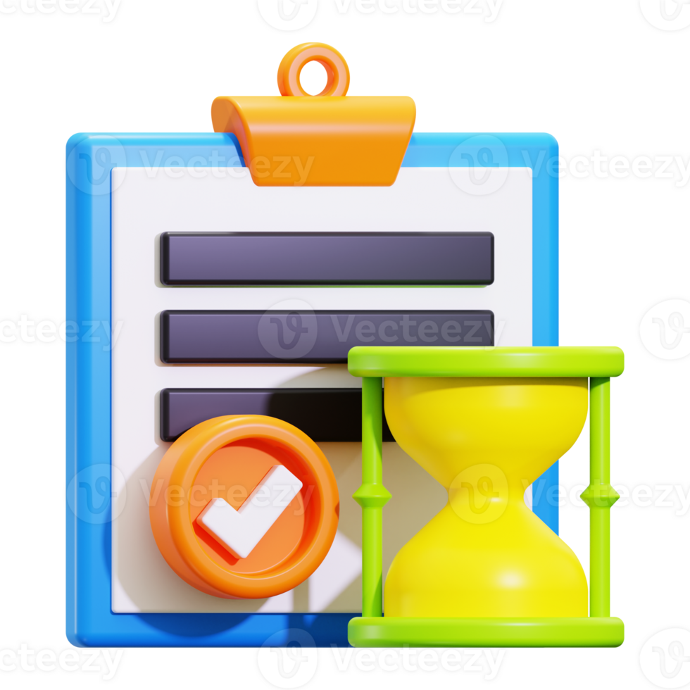 3d Time Management icon. suitable for time management or scheduling concepts in business and education png
