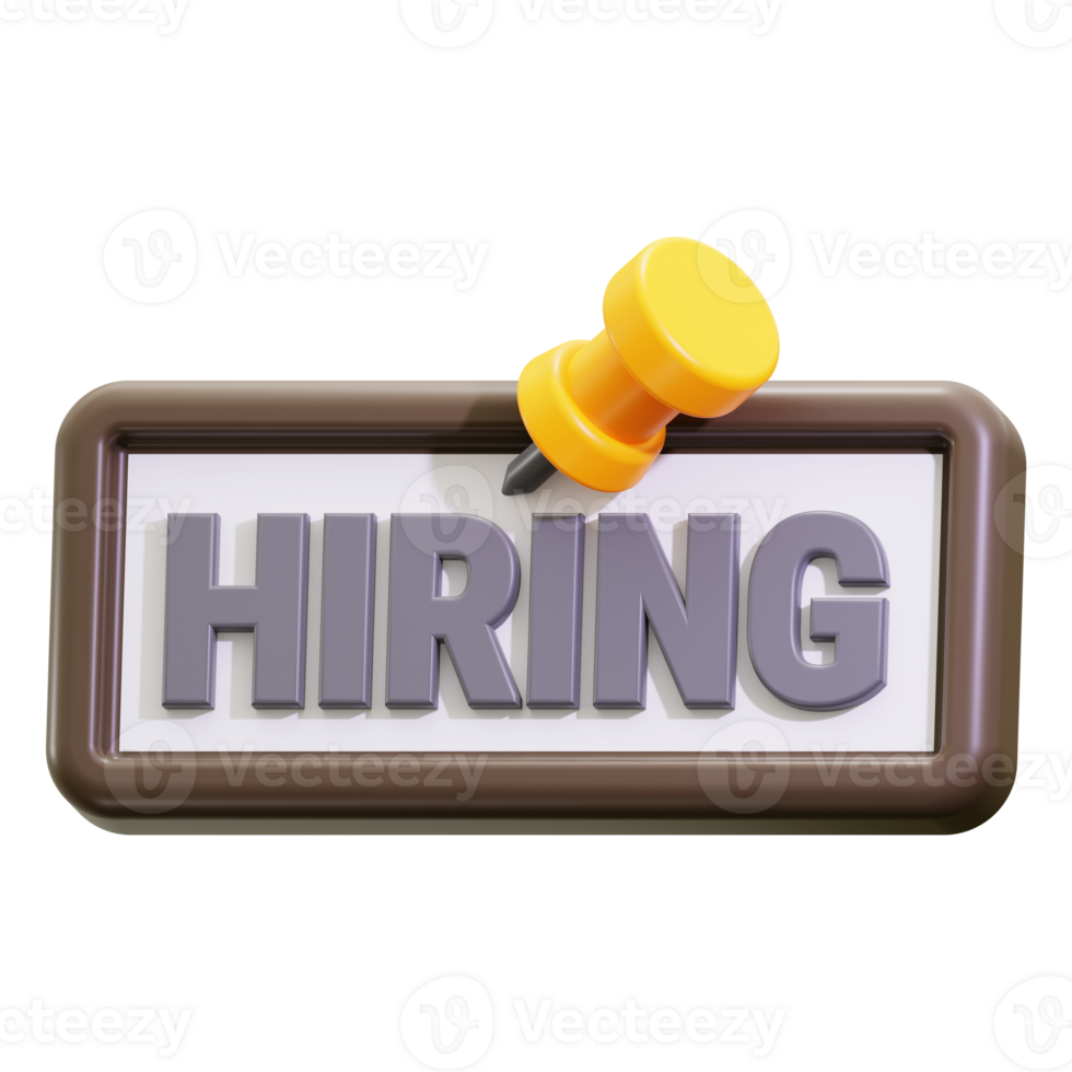 d Hiring Employee icon. Ideal for job postings, recruiting, hiring announcements, job fairs png