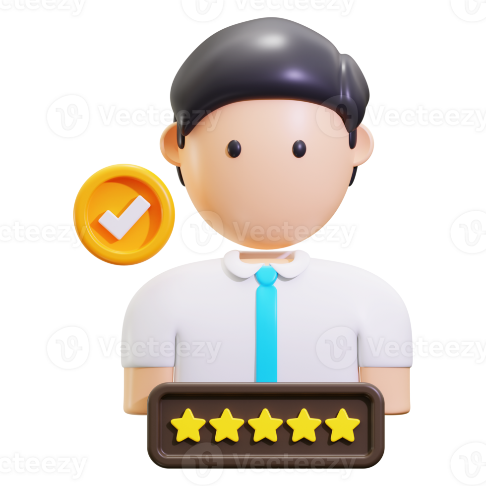 3d Candidate icon. suitable for success, approval, rating, or quality concepts in design projects png