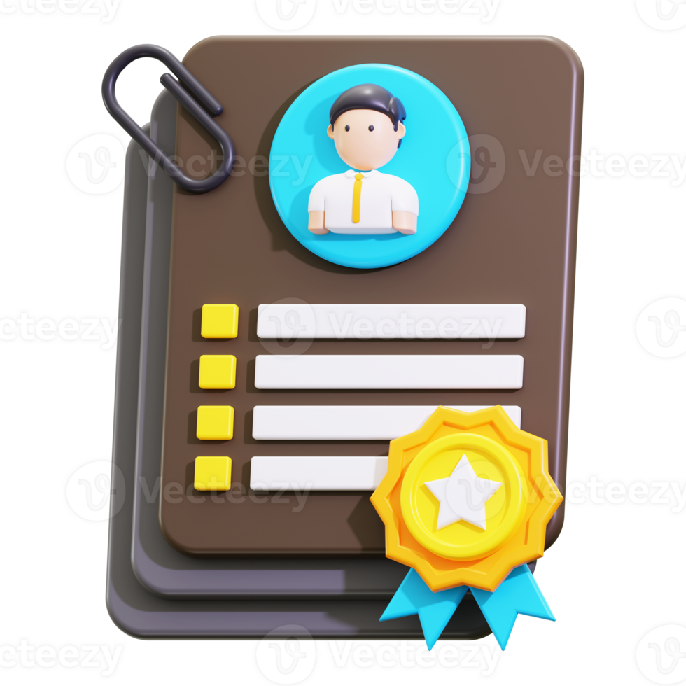 3d Experience icon. Suitable for professional resume or job interview concepts png