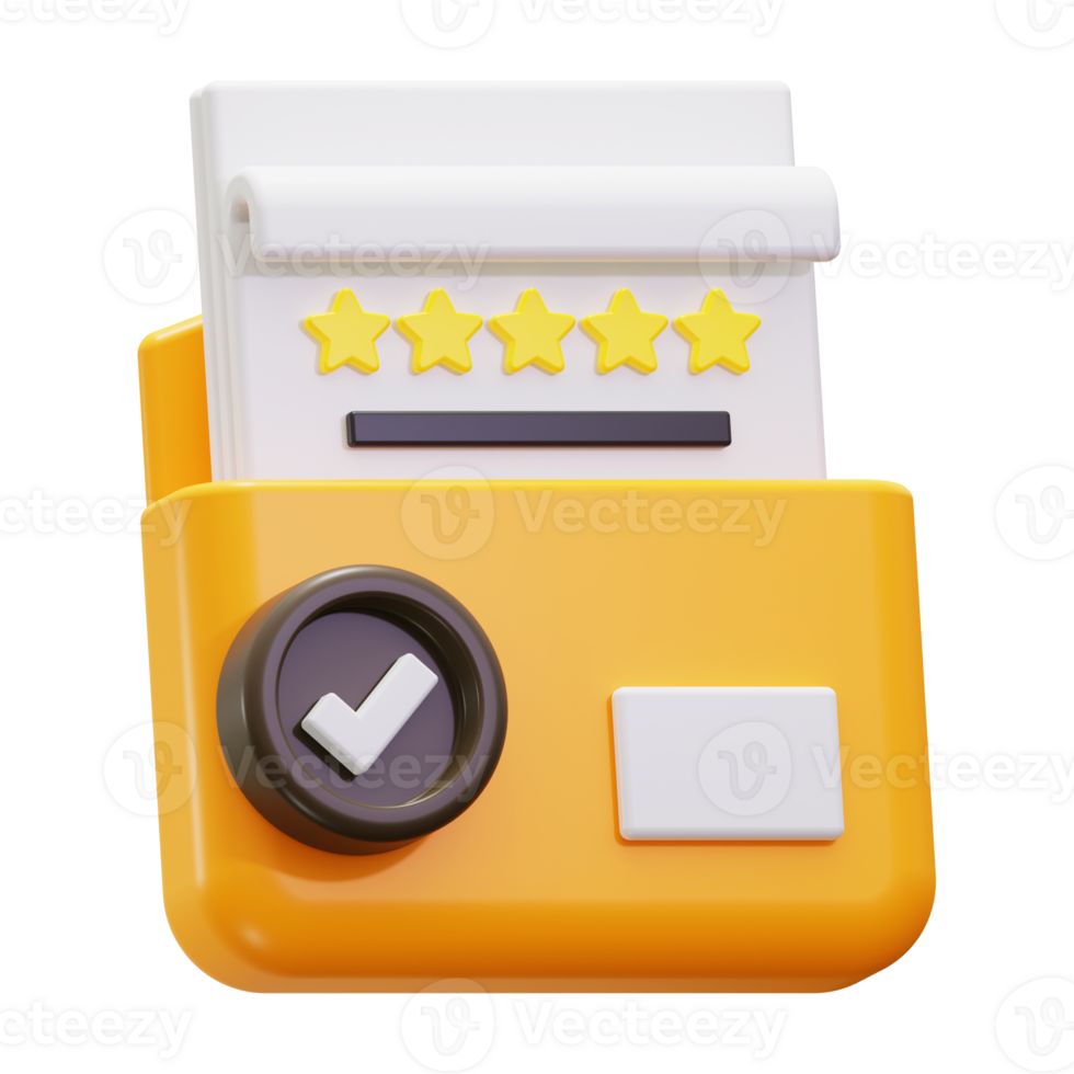 3d Recommendation Letter icon. Suitable for job search, employment, hiring, recruitment concepts png