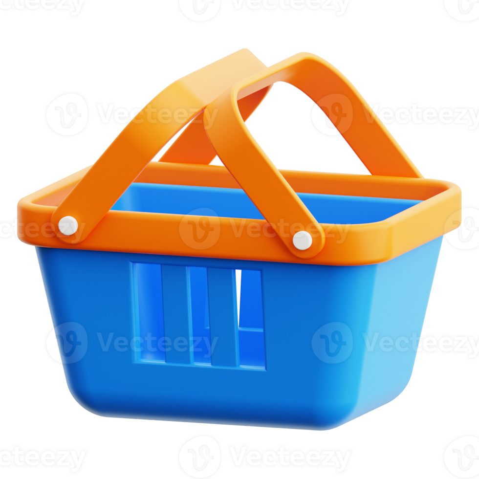 3d Shopping Cart icon. Perfect for retail, shopping, groceries, sales, and online shopping concepts png