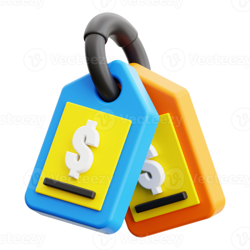 3d Price Tag icon. ideal for illustrating sales, pricing, promotions, or retail concepts png