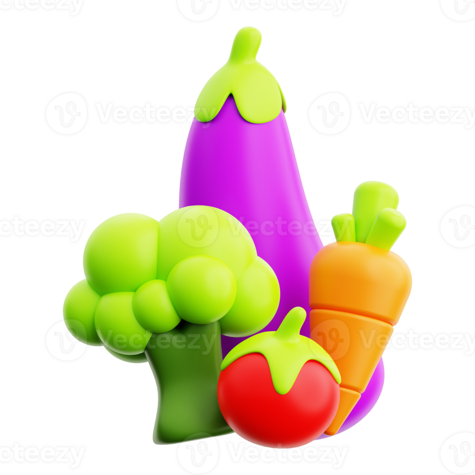 3d Vegetables icon. suitable for food themed designs, vegetarian recipes, grocery store advertisements, or healthy eating blog posts png