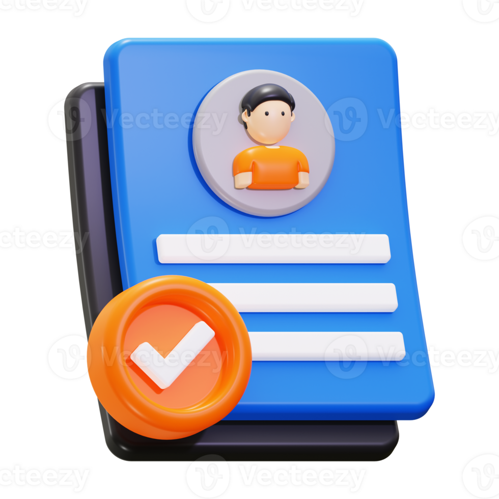 3d profile data icon. Perfect for social media profiles, online applications, and websites png