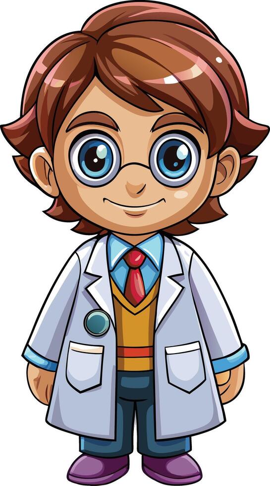 Cartoon doctor illustration vector