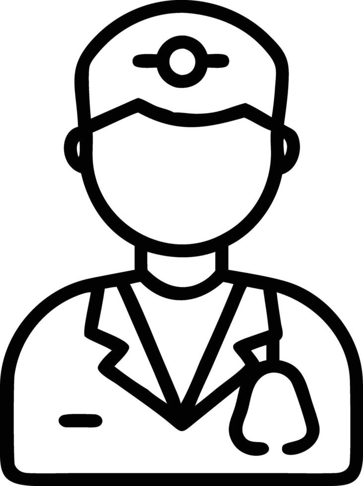 A doctor icon with a stethoscope vector