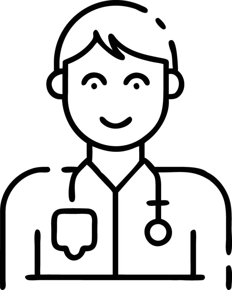 A doctor icon with a stethoscope vector