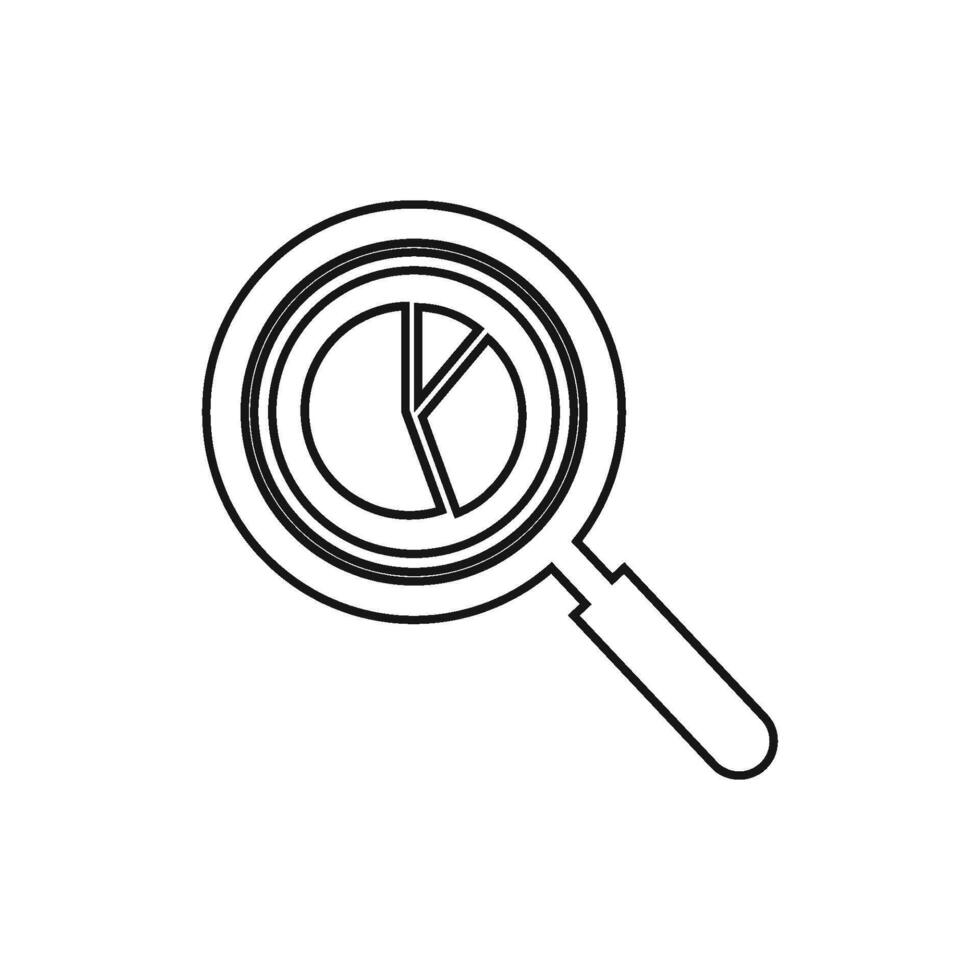 Magnifying glass icon illustration vector