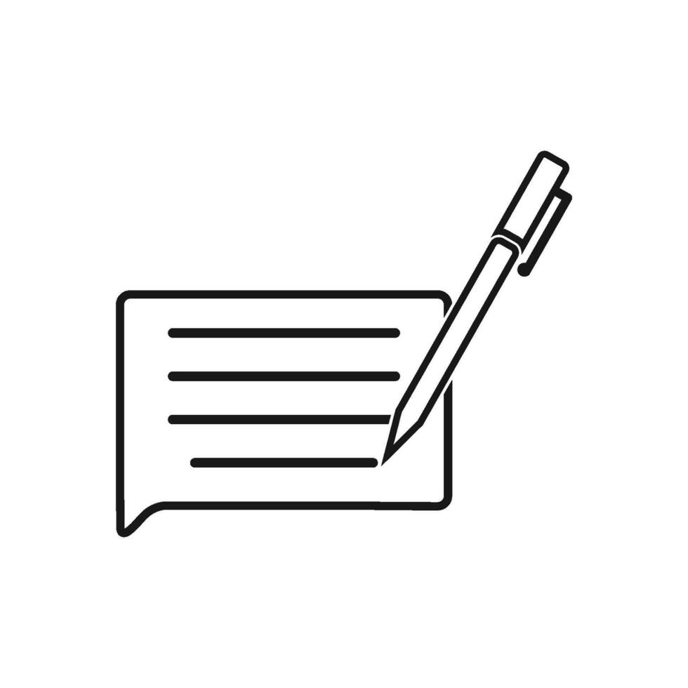 Pen and paper icon illustration vector