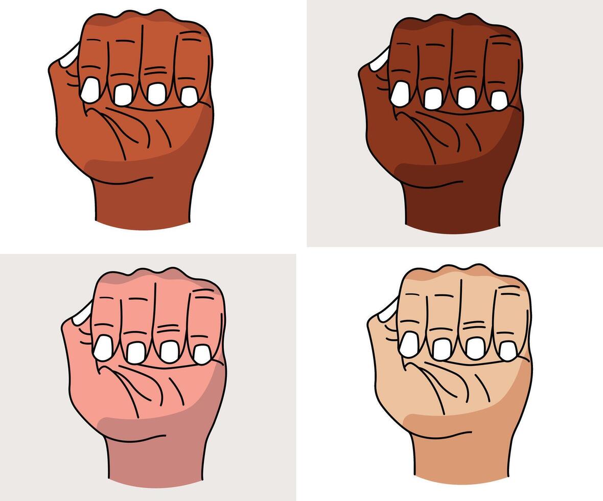 set of hand palm gestures vector