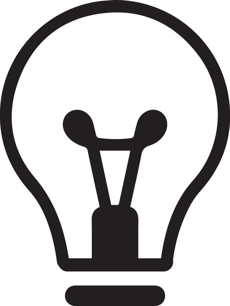 Light Bulb Icon - Iconic Series vector