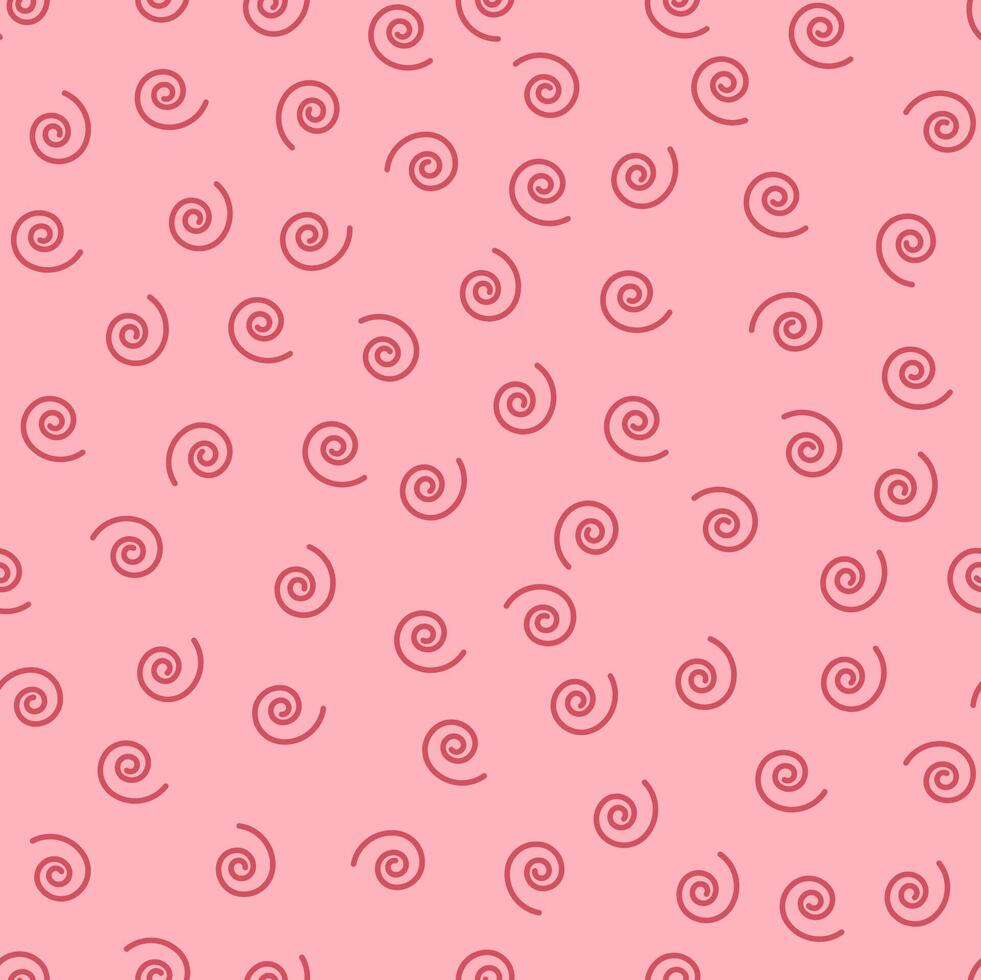 Abstract spiral pattern with hand drawn spirals. Cute spiral pattern. Seamless spiral pattern for fabric, wallpapers, wrapping paper, cards and web backgrounds. vector