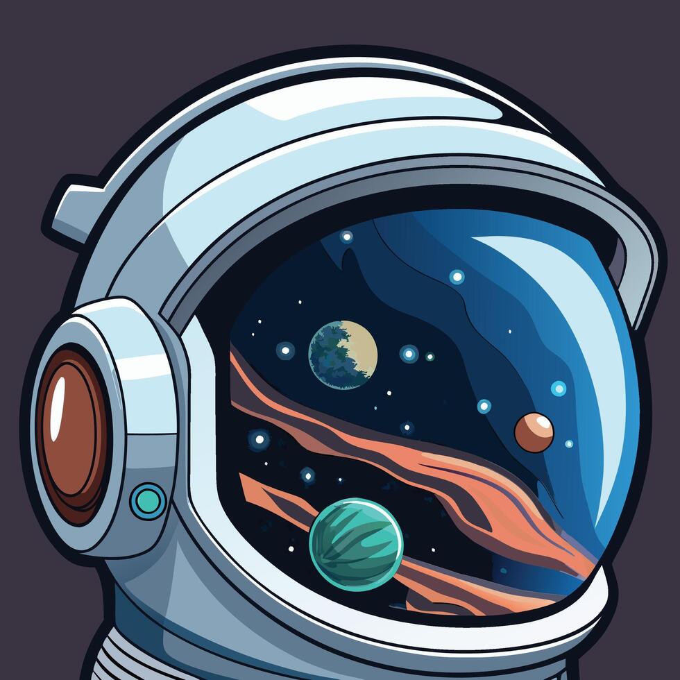 Astronaut and galaxy vector