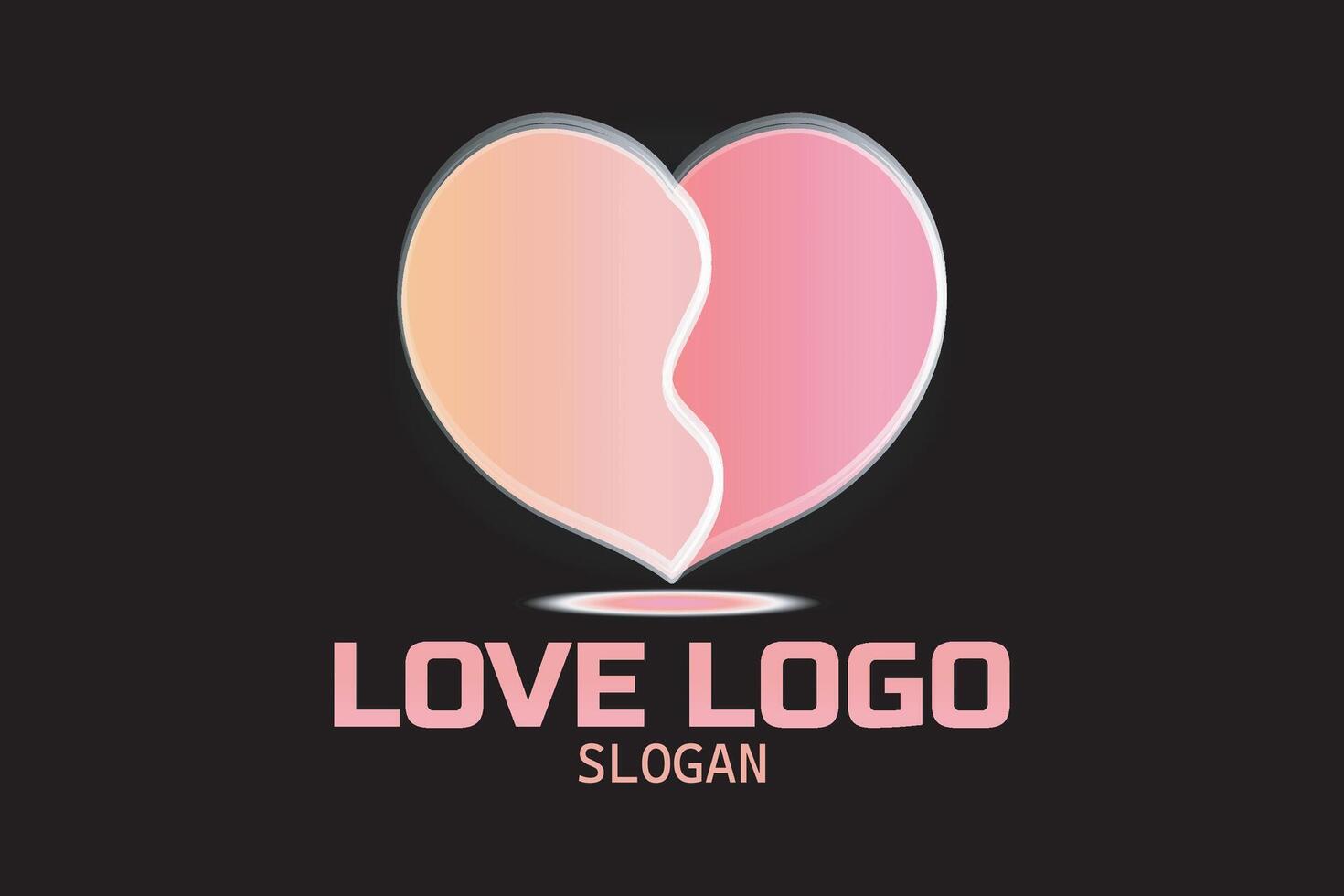 Love logo design. Heart icon design. Love card design. vector