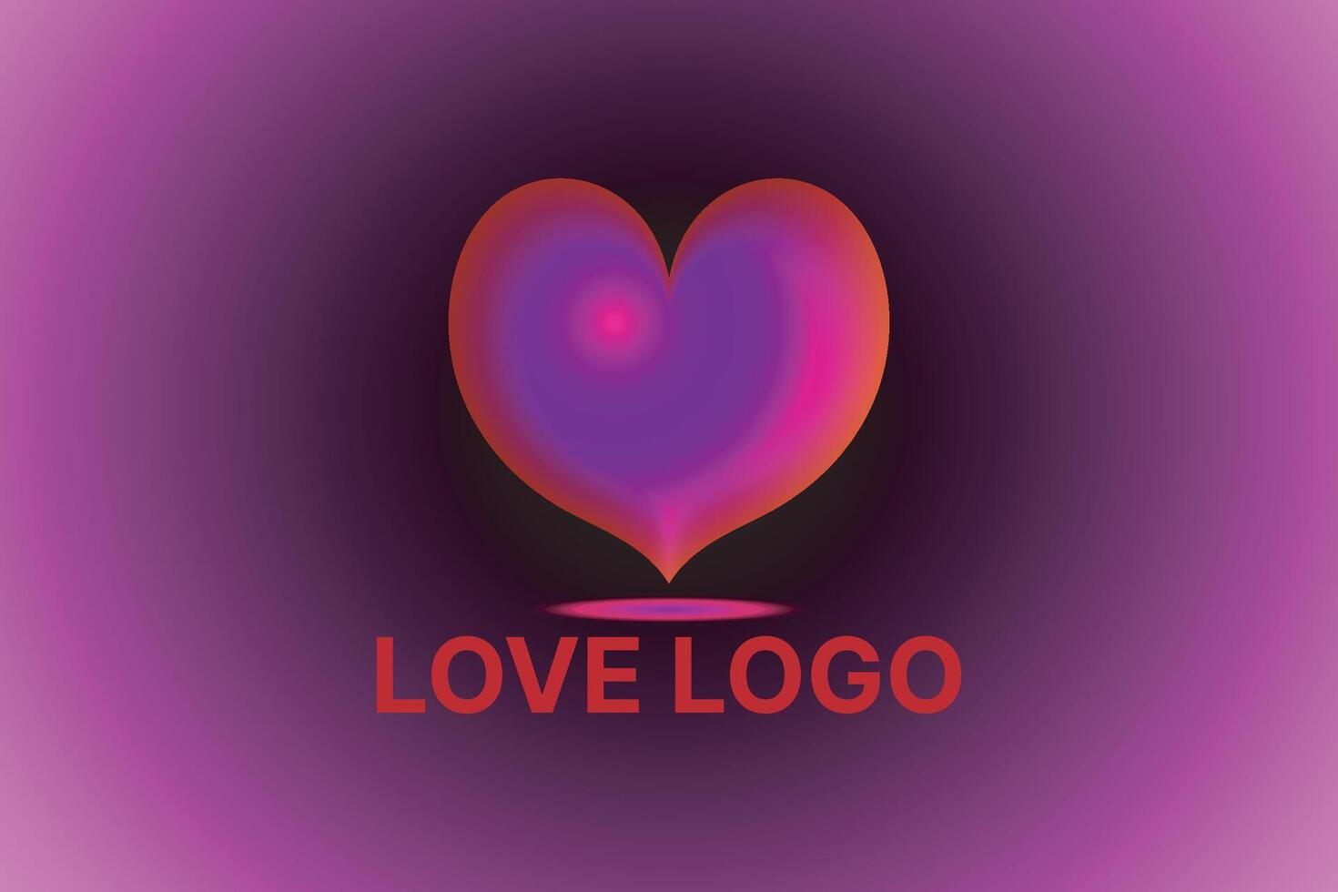 Love logo design. Heart card design. HEART APP DESIGN vector