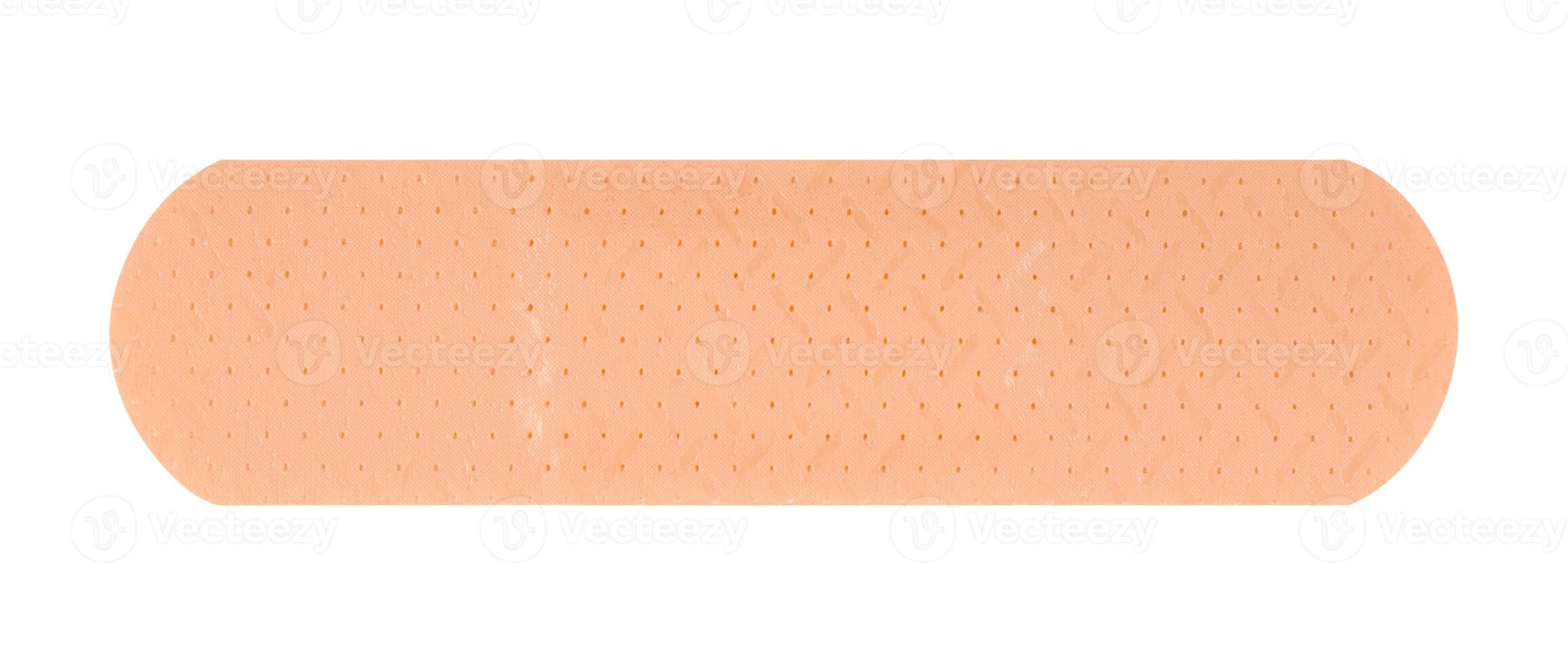 Single adhesive bandage isolated on a white background. Stock photo. photo