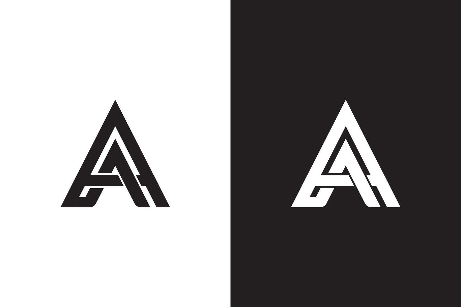 Letter AA logo design. AA letter logo design. vector