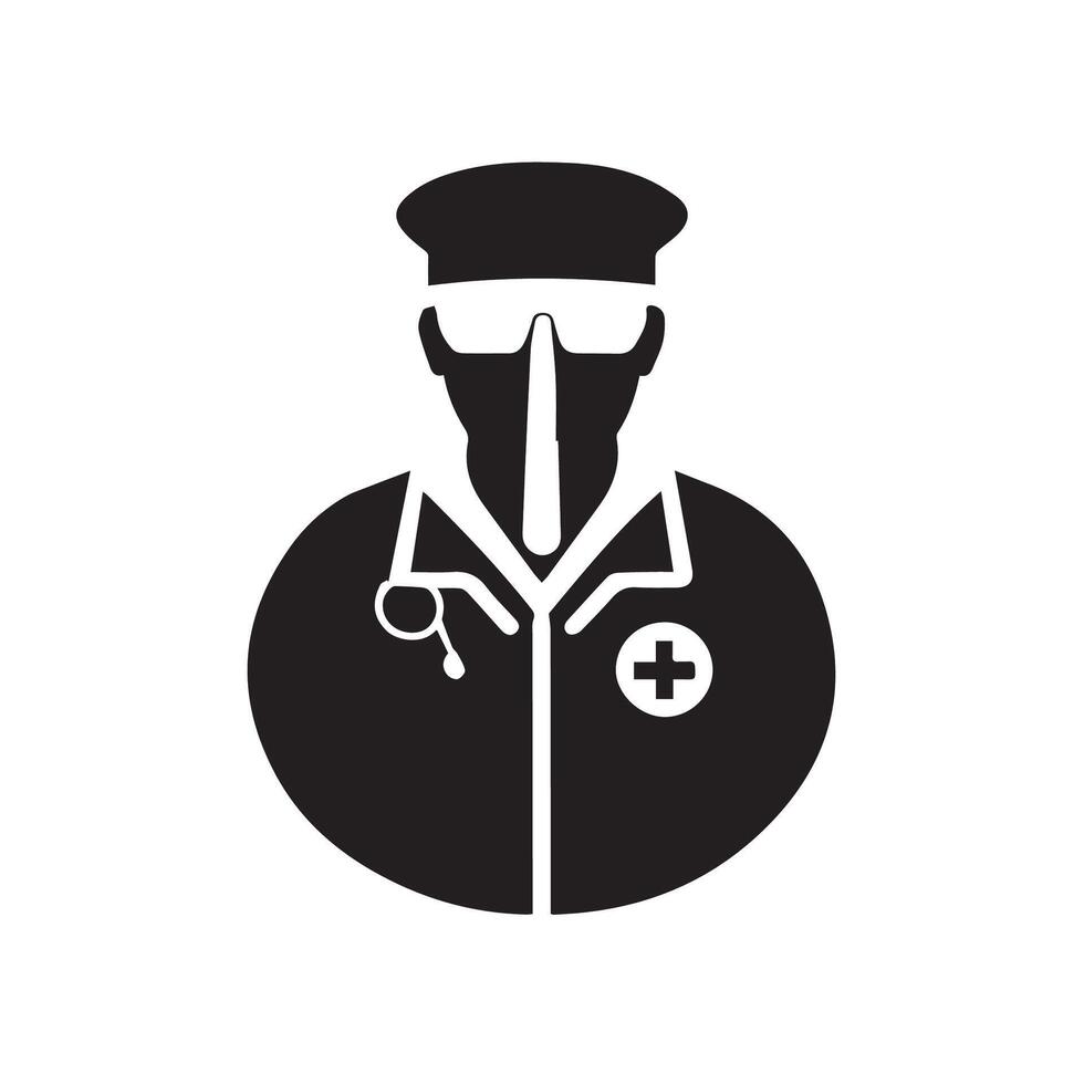Medicine Icon, Medical Sticker, Healthcare Symbol, Star Of Life vector