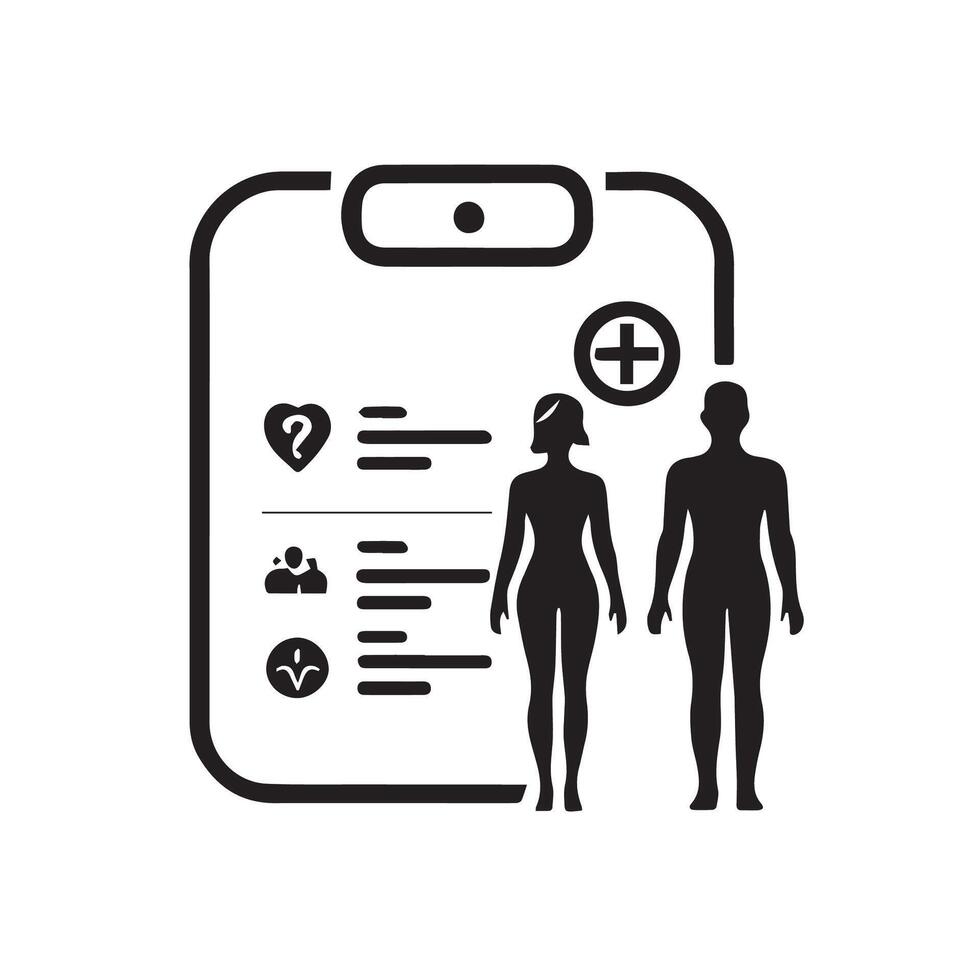 Health Screening Icon, Medical Logo, Medicine Symbol, Medical Sign vector