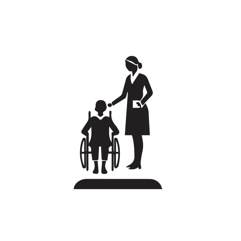 Caregiver Icon, Health Symbol, Medical Symbol, Doctor vector