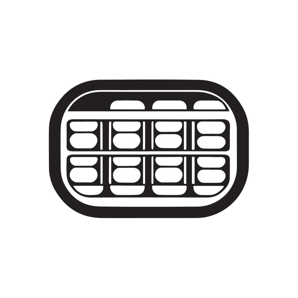 Pill Organizer Icon, Medical Icon, Healthcare Symbol, Medical Imaging vector