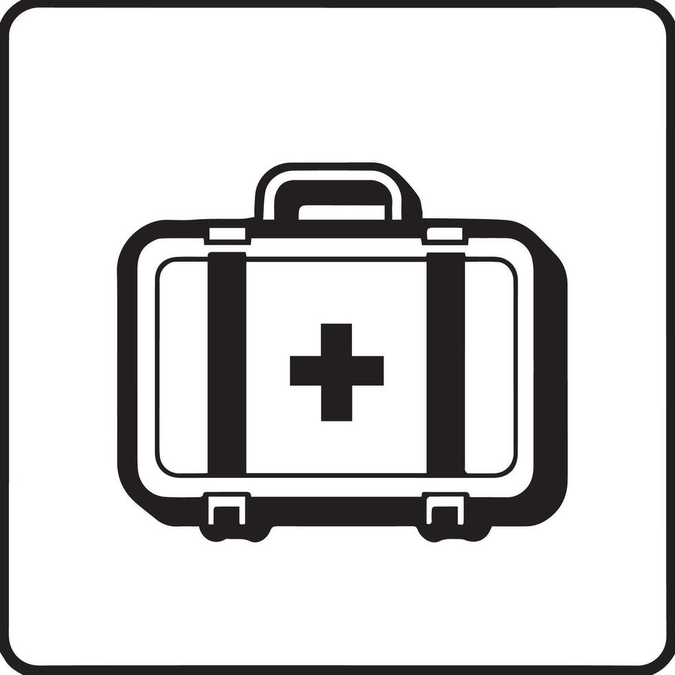 First Aid Kit Icon, Medicine Icon, Health Symbol, Medical Sign vector